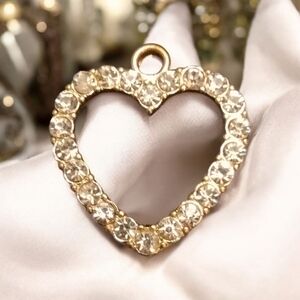 Heart Charm Faux Diamond